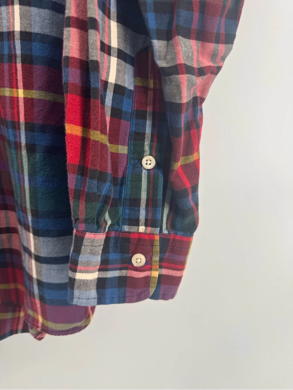 VTG 90s Polo Ralph Lauren Lowell Sport Plaid Flannel Shirt XL Multicolor USA
